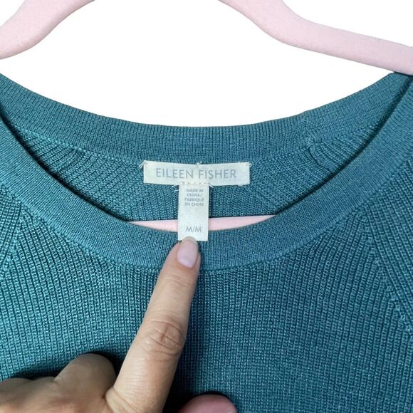 Eileen Fisher Fine Tencel Organic Cotton‎ Silk Roundneck Tunic M Lightweight - Picture 4 of 10